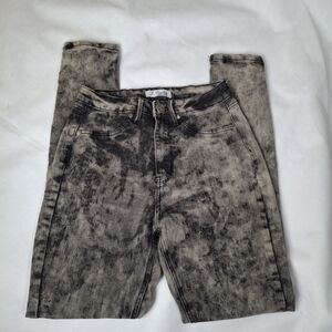 J Creations Women's Acid-Washed Skinny Jeans Denim Pants Size 7  80s 90's